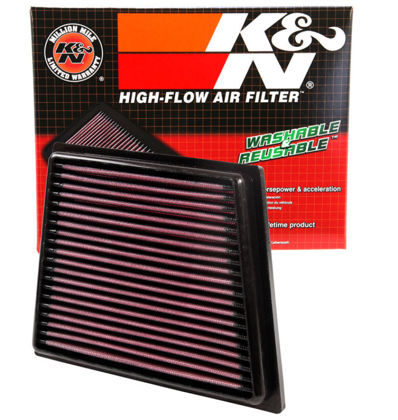 K&N 33-2955 Drop In Air Filter — Fits 2011-2019 Ford Fiesta