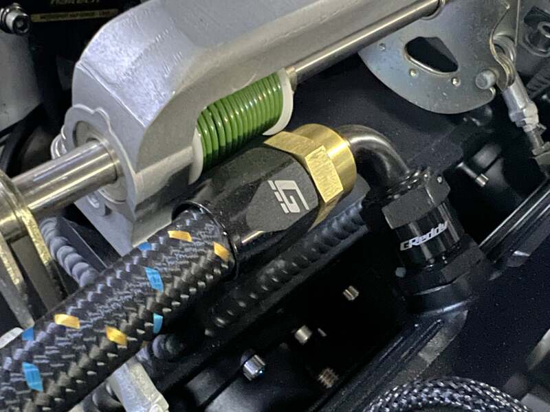 GReddy AN12 STRAIGHT HOSE END SWIVEL BLACK/GOLD ANODIZED