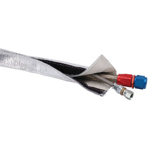 Cargar imagen en el visor de la galería, DEI Heat Shroud 3/4in I.D. x 3ft - Aluminized Sleeving - Hook and Loop Edge