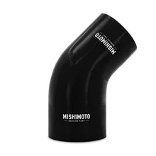 Cargar imagen en el visor de la galería, Mishimoto Silicone Reducer Coupler 45 Degree 3.5in to 4in - Black