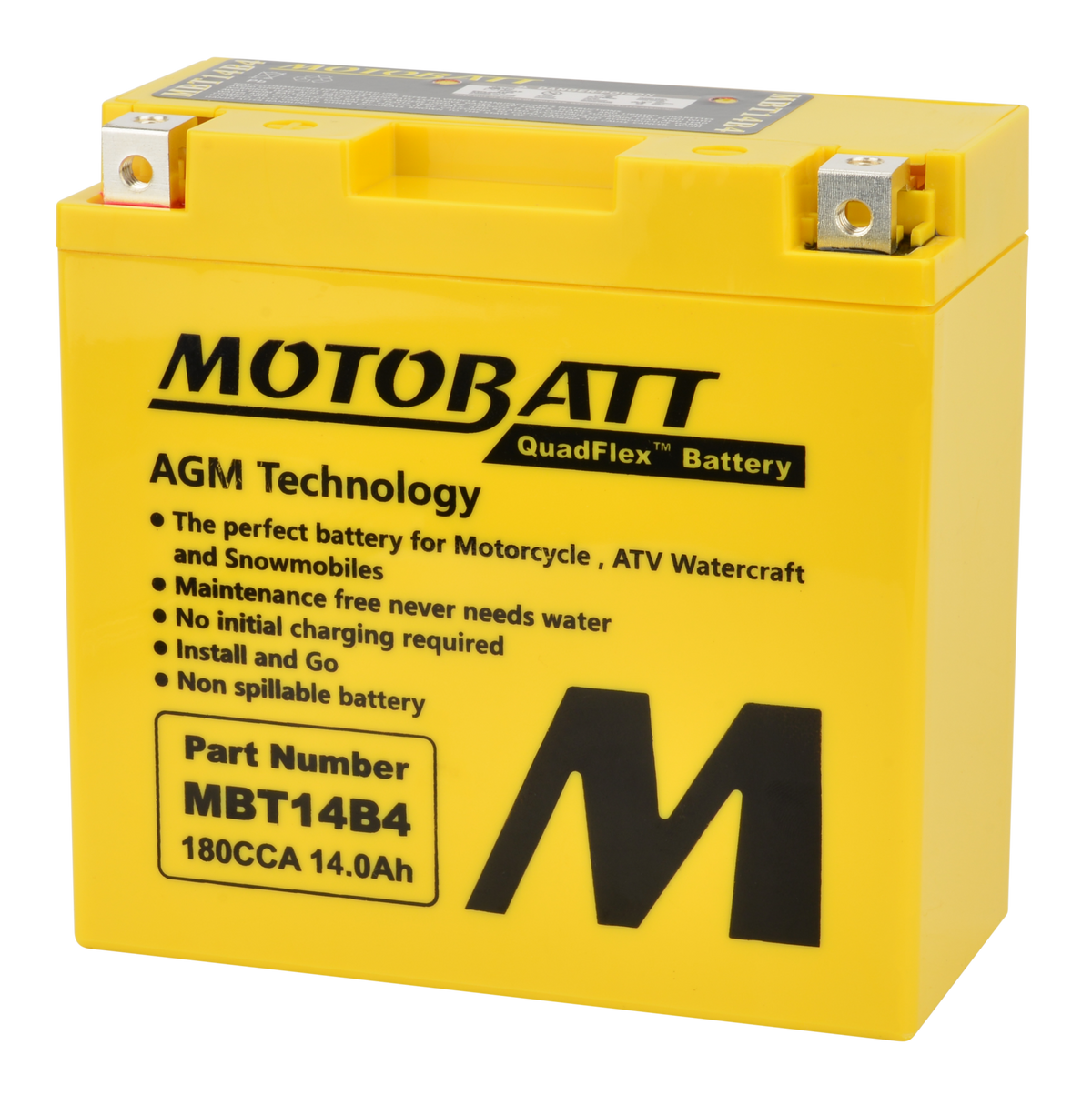 Motobatt Battery MBT14B4 Sealed Factory Activated