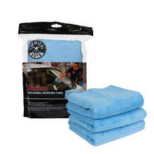 Cargar imagen en el visor de la galería, Chemical Guys Workhorse Professional Microfiber Towel - 16in x 16in - Blue - 3 Pack