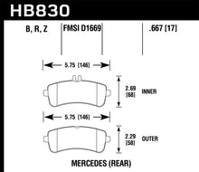 Cargar imagen en el visor de la galería, Hawk 13-16 Mercedes-Benz SL63 AMG/SL65 AMG Perfromance Ceramic Street Rear Brake Pads