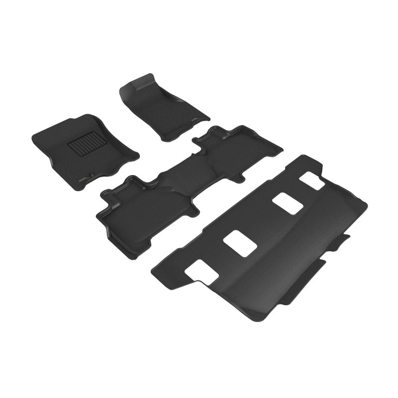 3D MAXpider 07-10 Lincoln Navigator Kagu Black Full Set Bucket Seat w/ Center Console