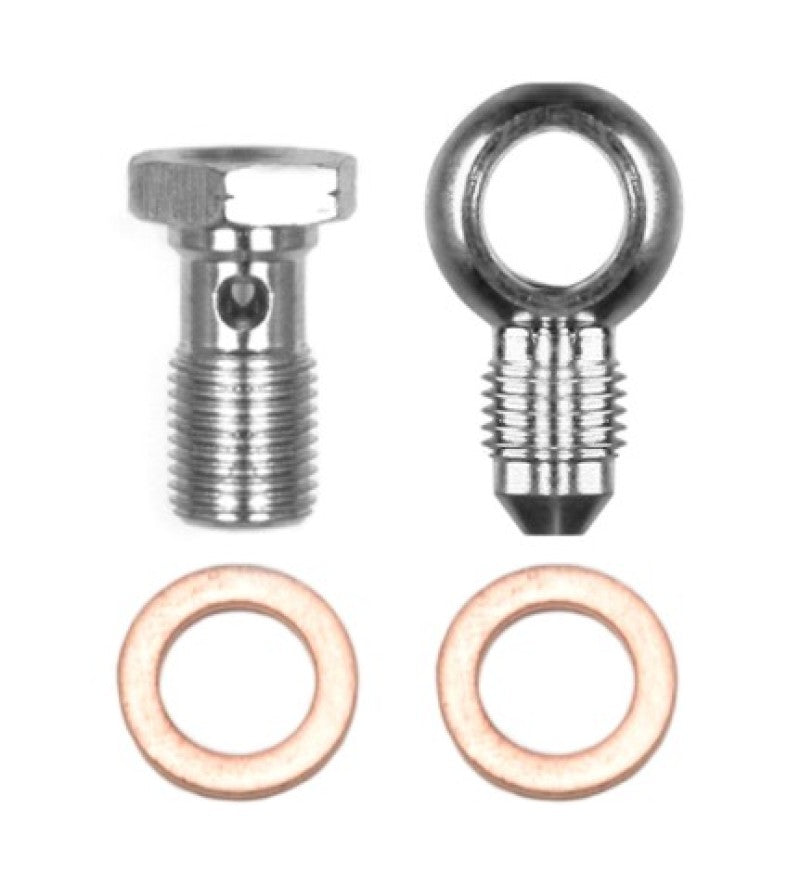 Wilwood Banjo Fitting Kit -3 Male to 10mm-1.00 Banjo Bolt & Crush Washers