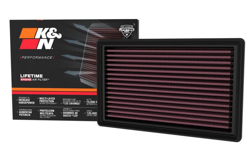 K&N 33-3179 Replacement Air Filter — Fits 2021-2023 Toyota Yaris 1.0L