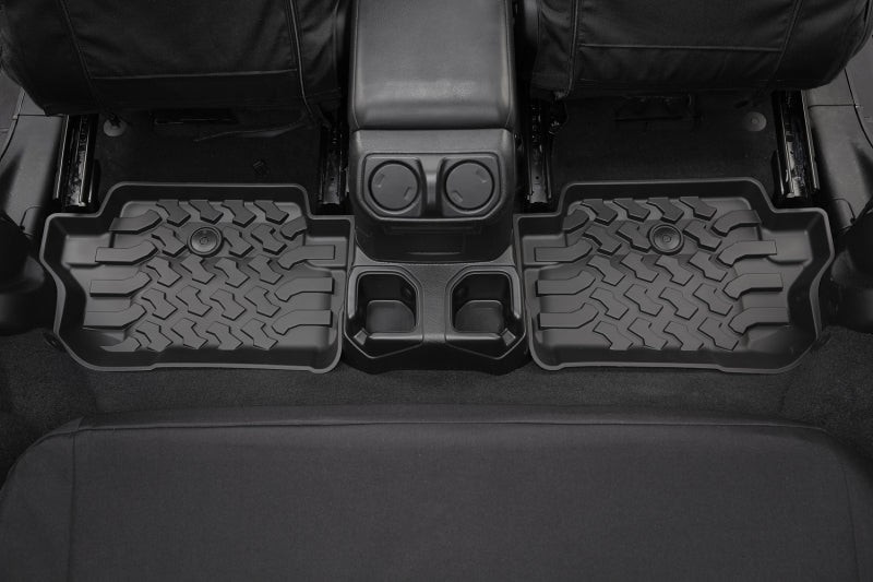 Bestop Rear Floor Mats - Black — Fits 2018-2022 Jeep Wrangler JL 2-Door