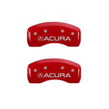 Cargar imagen en el visor de la galería, Cubiertas de pinza MGP 4 grabadas delanteras y traseras Acabado Acura Red plateado ch