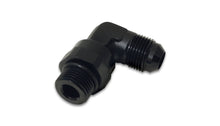 Cargar imagen en el visor de la galería, Vibrant -10AN Male Flare to Male -8 ORB Swivel 90 Degree Adapter - Anodized Black