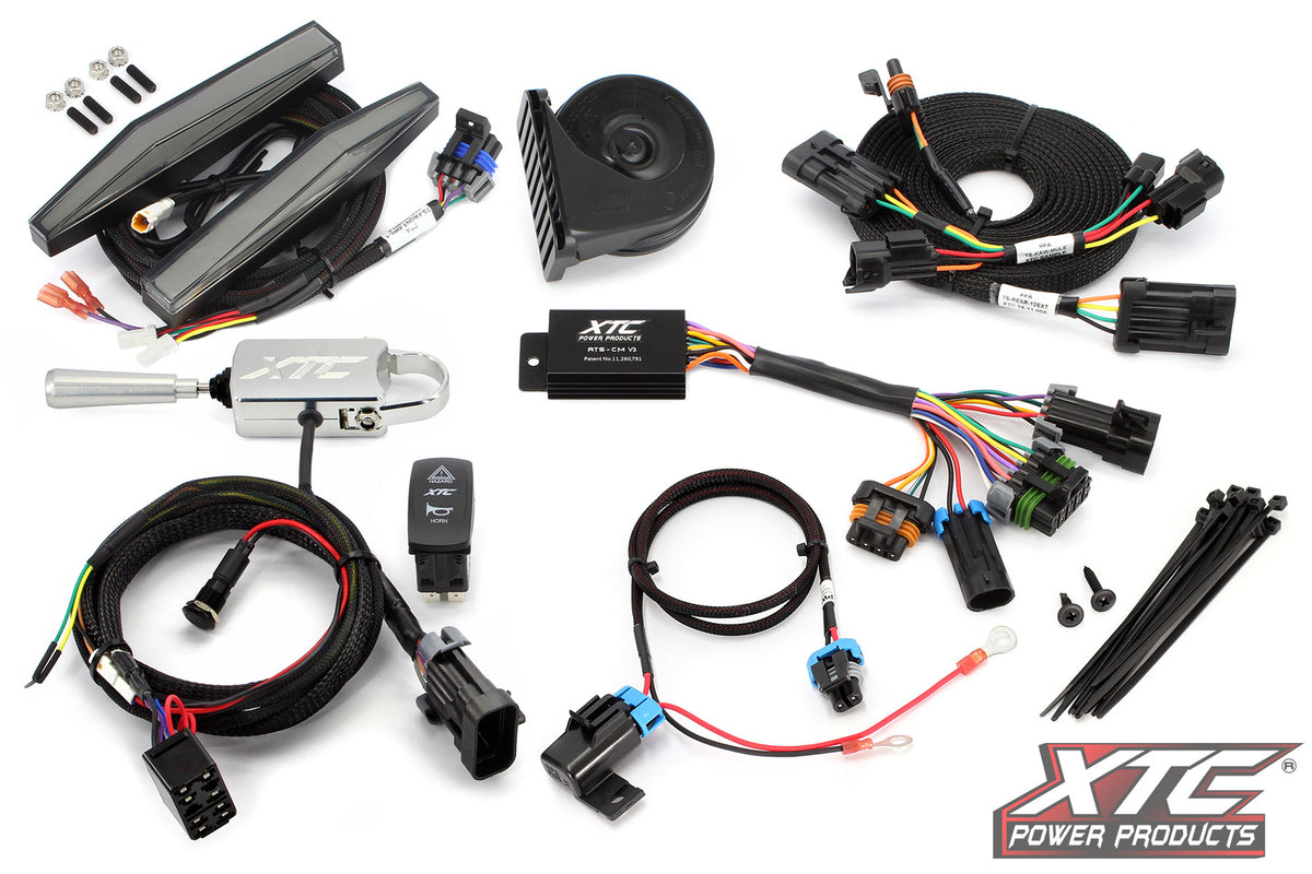 XTC Power Products Auto Turn Signal KIT w/ Billet Lever and Front DRL Lights KAW (ATS-L-KAW-MPRO-DRL)