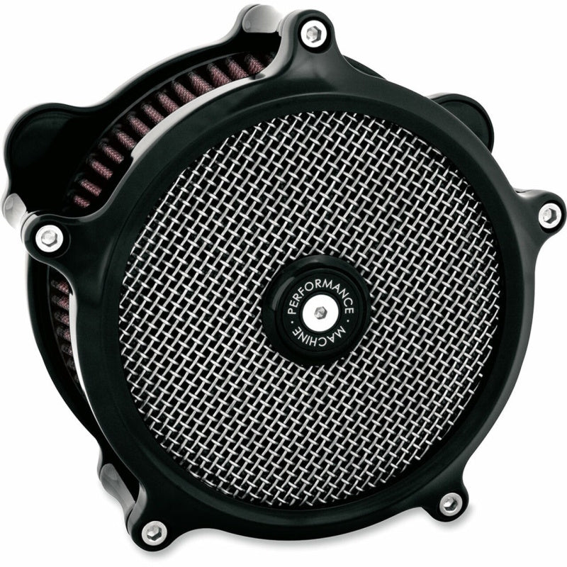 Performance Machine Air Cleaner - Black Ano — Fits 2017-2019 Harley-Davidson