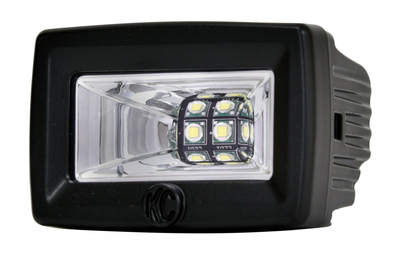 KC HiLiTES C-Series C2 LED 2in Backup Area Flood Light 20W (Pair Pack) - Black