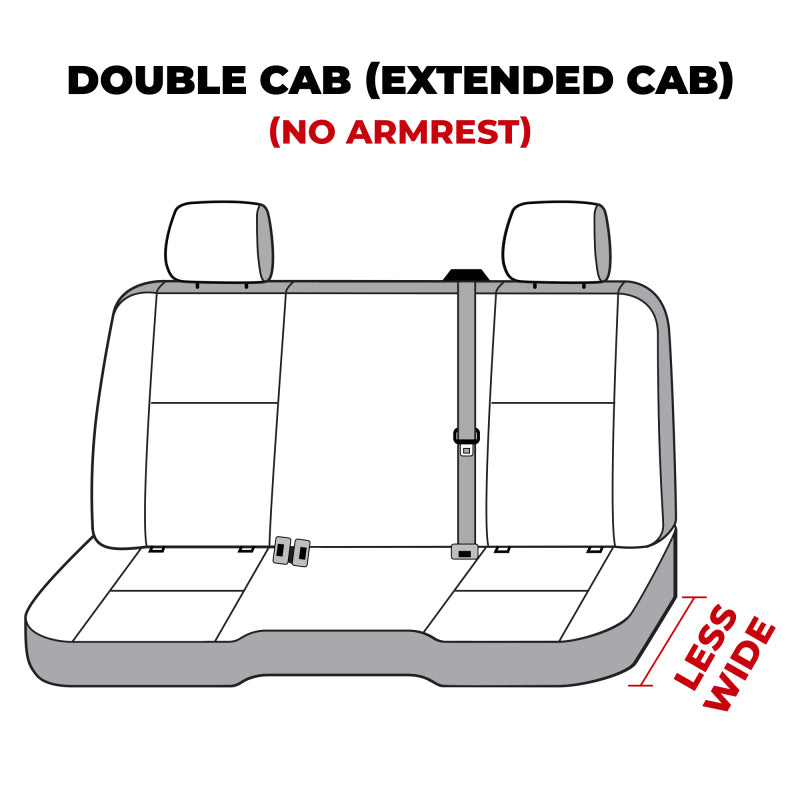 Covercraft Polycotton SeatSaver Custom Second Row Seat Covers - Grey — Fits 2014-2019 Chevy Silverado / GMC Sierra
