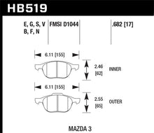 Cargar imagen en el visor de la galería, Hawk 2013-2014 Ford Escape (FWD Only) HPS 5.0 Front Brake Pads