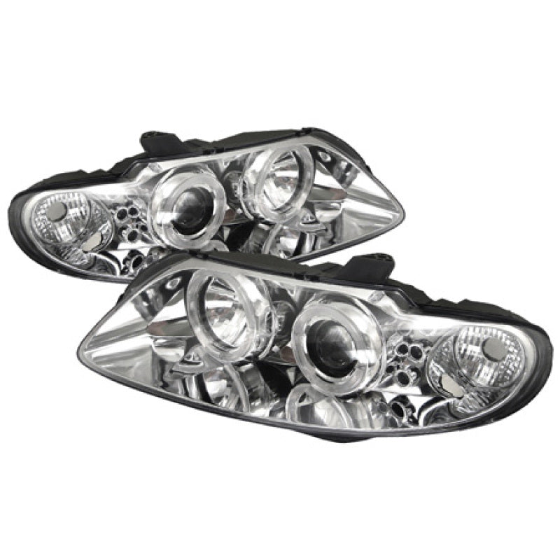 Faros delanteros de proyector Spyder Pontiac GTO 04-06 LED Halo LED cromados H1 alto H1 bajo PRO-YD-PGTO04-HL-C