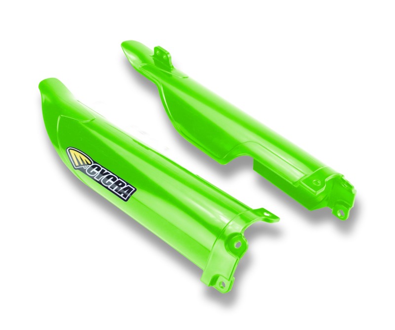 Cycra 12-16 Kawasaki KX250F-450F Fork Guards - Green (1CYC-6903-72)