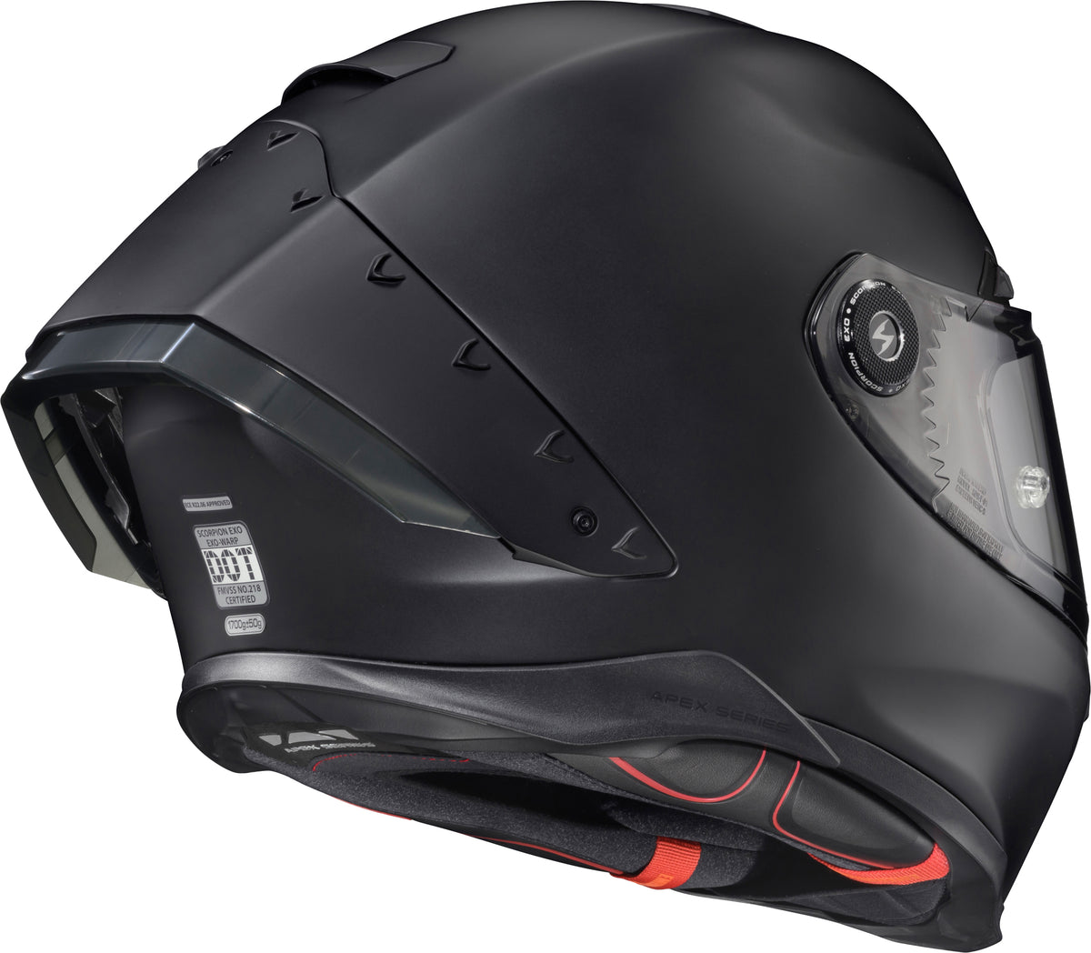 Scorpion EXO Apex EXO-Warp Full Face Helmet Matte Black 2X (WAR-3107)
