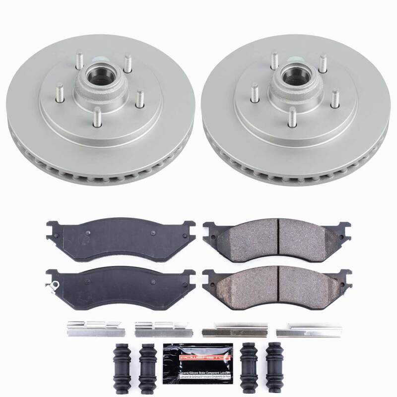 Power Stop 97-00 Ford Expedition Front Z23 Coated Brake Kit