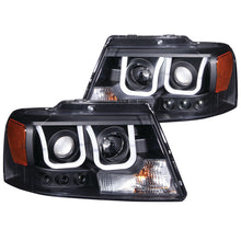 Cargar imagen en el visor de la galería, ANZO 2004-2008 Ford F-150 Projector Headlights w/ U-Bar Black