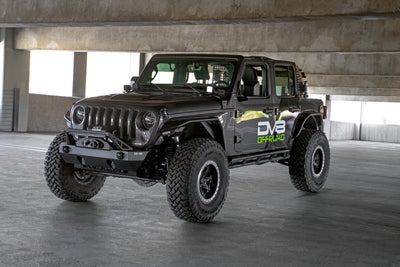 DV8 Offroad FS-25 Stubby Winch Front Bumper — Fits 2007-2025 Jeep Wrangler JK/JL & Gladiator JT