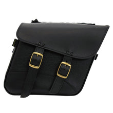 Cargar imagen en el visor de la galería, Willie &amp; Max Universal Fit Brass Monkey Compact Slant Saddlebag Set (12inL x 9.5inH x 5.5inW)- Black