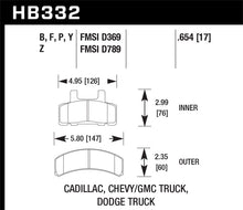 Cargar imagen en el visor de la galería, Hawk 99-00 Cadillac Escalade / 88-91 Ford C1500 EC / 92-99 C1500 All Cab Front LTS Street Brake Pads