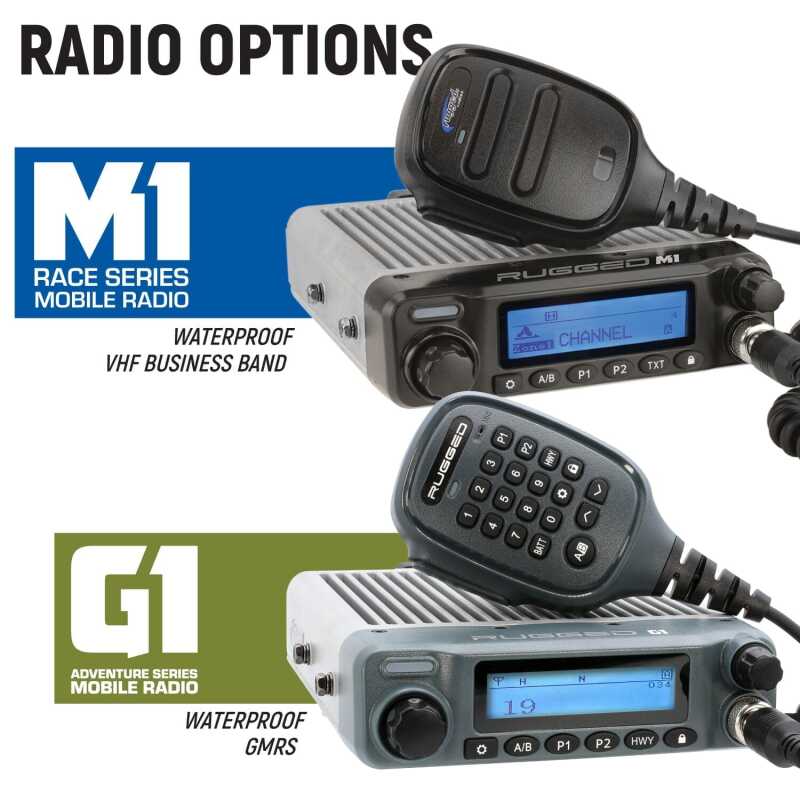 Rugged Radios STX STEREO Remote Head Complete Master Comm Kit with Intercom and 2-Way Radio G1 GMRS (MCK-STX-RS-2P-G1)