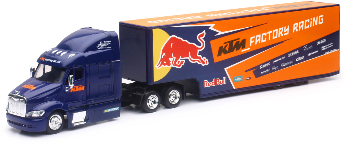 NEW-RAY Replica 1:43 Semi Truck 17 RED Bull KTM Race Truck (15973)