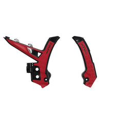 Cargar imagen en el visor de la galería, Acerbis 2024 GasGas MC/ MC-F/ EC/ EC-F/ EX250/300 EX-F Frame Guards- X-Grip - Black/Red