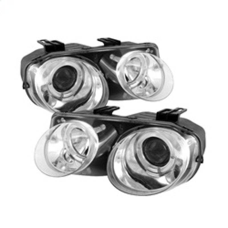 Faros delanteros de proyector Spyder Acura Integra 98-01 LED Halo - Cromo Alto H1 Bajo 9006 PRO-YD-AI98-HL-C