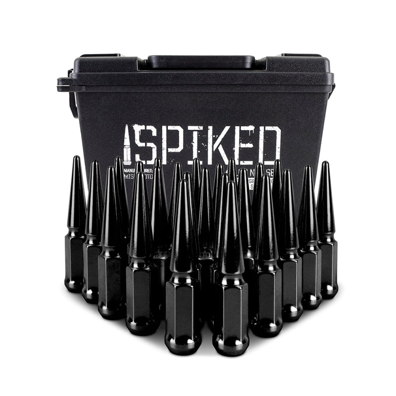 Mishimoto Mishimoto Steel Spiked Lug Nuts M14 x 1.5 24pc Set Black