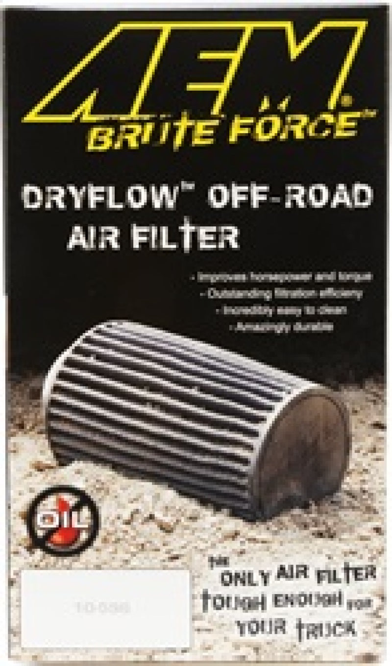 AEM Dryflow 3.5in X 7in Round Tapered Air Filter — Off-Road Performance