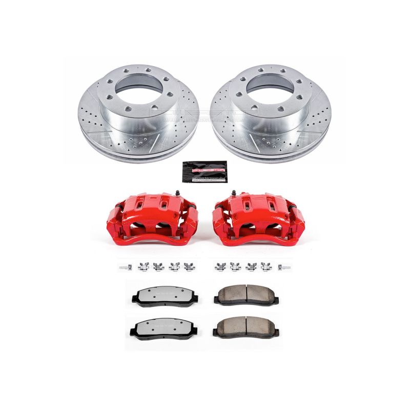 PowerStop Z36 Truck & Tow Front Brake Kit w/Cals — Fits 2005-2011 Ford F-350 Super Duty