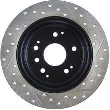 Cargar imagen en el visor de la galería, Rotor trasero derecho ranurado y perforado para Acura TL 04-08 / Honda Element 03-09 StopTech