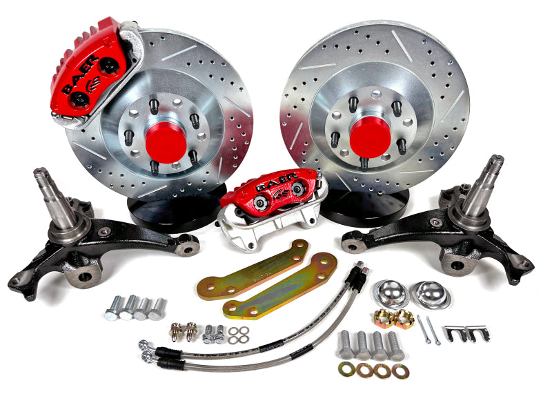 Baer Brakes 78-88 GM Malibu/El Camino/Monte Carlo/Regal 13in Classic Series Front Brake Kit - Red (4301656R)