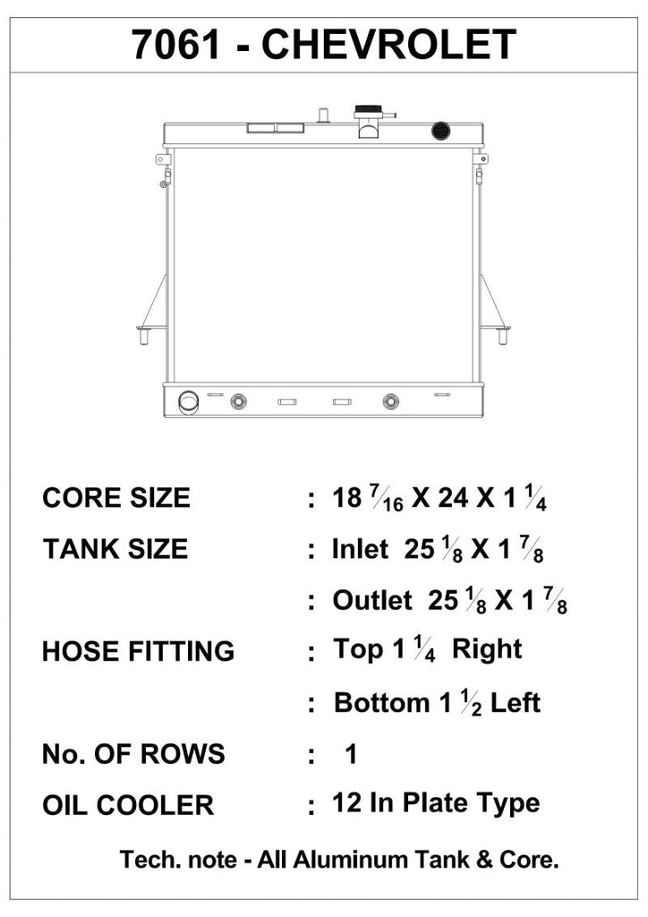 Radiador CSF 06-10 Hummer H3/H3T 3.5L/3.7L/5.3L