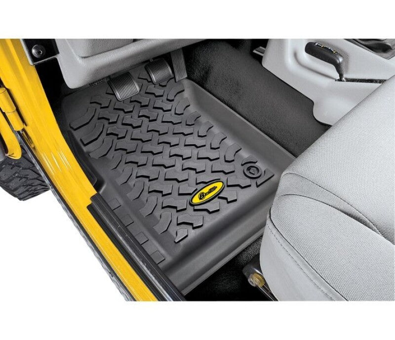Bestop Floor Mats - Black — Fits '76-'86 CJ7, '87-'95 Wrangler YJ Front