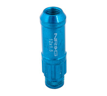 Cargar imagen en el visor de la galería, NRG 700 Series M12 X 1.5 Steel Lug Nut w/Dust Cap Cover Set 21 Pc w/Locks &amp; Lock Socket - Blue