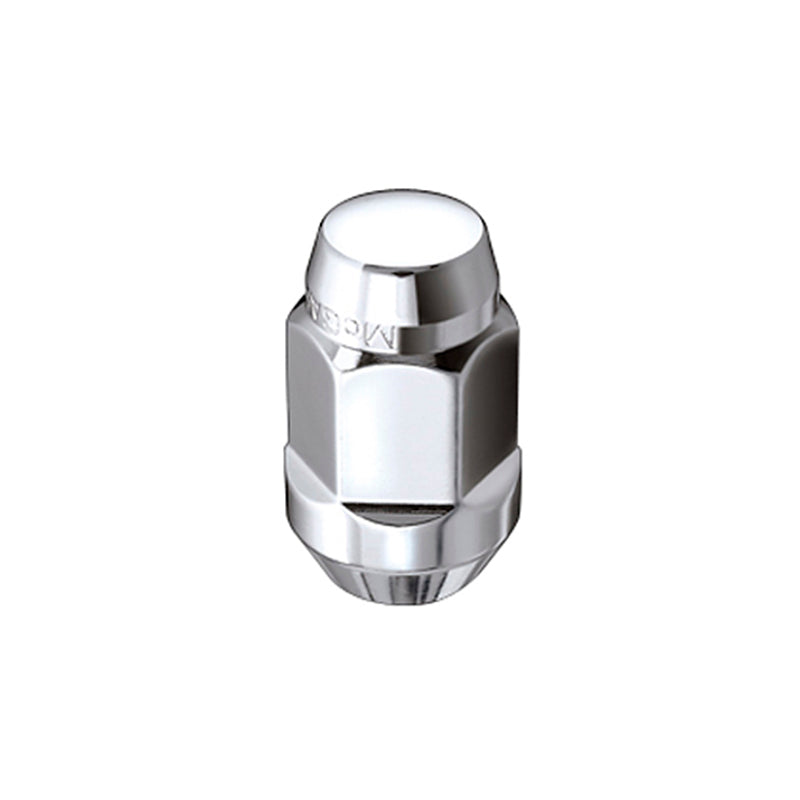 McGard Bulge Lug Nut (Cone Seat) 1/2-20 x 1.45in. Chrome 4-Pack — Fits Buick, Chevrolet, Ford, GMC