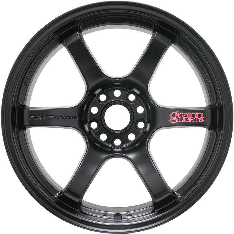 Gram Lights 57DR 17x9.0 +22 5-114.3 Semi Gloss Black Wheel