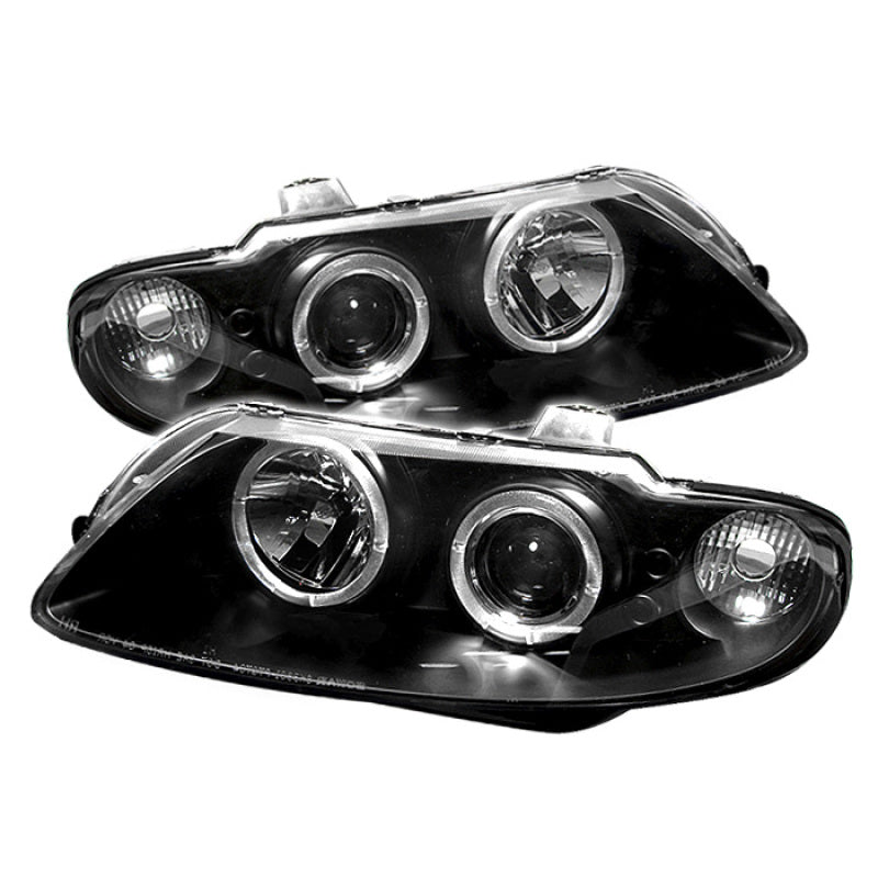 Faros delanteros de proyector Spyder Pontiac GTO 04-06 LED Halo LED negro alto H1 bajo H1 PRO-YD-PGTO04-HL-BK