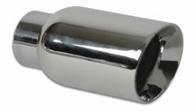 Cargar imagen en el visor de la galería, Vibrant 4in OD Round SS Exhaust Tip (Double Wall Angle Cut Beveled Outlet) 3in. ID Inlet