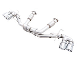 AWE Tuning 2020 Chevrolet Corvette (C8) Track Edition Exhaust - Quad Chrome Silver Tips