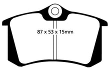 Cargar imagen en el visor de la galería, Pastillas de freno traseras EBC 10-13 Audi A3 2.0 TD Yellowstuff