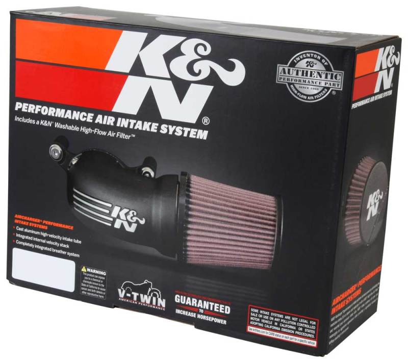 K&N 08-17 Harley Davidson Touring Models Performance Air Intake System Silver