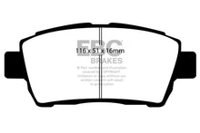 Cargar imagen en el visor de la galería, EBC 11-15 Scion IQ 1.3 Greenstuff Front Brake Pads