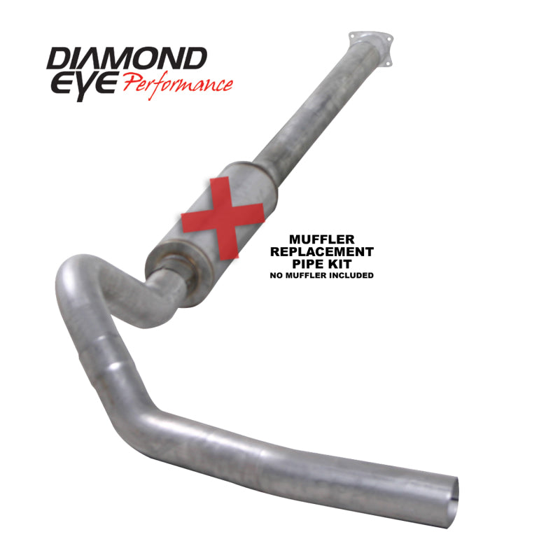 KIT Diamond Eye de 4 pulgadas para tubo de escape de remplazo de tubo de escape de acero inoxidable para Chevy/GMC 6.6L 2500/3500 01-05