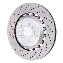 Cargar imagen en el visor de la galería, SHW 11-16 BMW M5 4.4L Left Rear Cross-Drilled Lightweight Brake Rotor (34212284103)