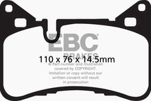 Cargar imagen en el visor de la galería, EBC 14 Mercedes-Benz C63 AMG (W204) 6.2 Redstuff Rear Brake Pads