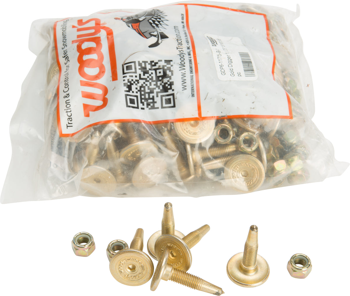 Woodys Gold Digger Carbide Traction Master Stud 1.175" 96/PK (GDP6-1175-B)